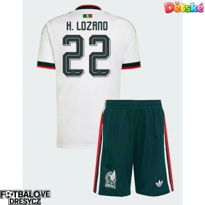 Mexiko Hirving Lozano #22 Dětské Venkovní dres komplet MS 2026 Krátký Rukáv (+ trenýrky)